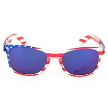 Classic Rivet American Flag Sunglasses Party Fashion Glasses Retro Men's Polarized Glasses High-End - 藍框灰片 - 查看 5