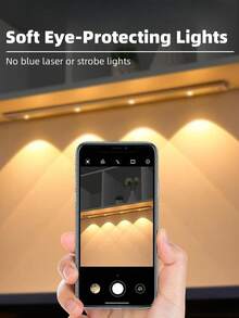 1pc Rechargeable Battery Powered LED Night Light With Motion Sensor, 3 Modes, Wireless Stick-On Cabinet Lamp, Suitable For Kitchen, Closet, Hallway, Car, Living Room, Wall Decor - Multicolor - View 7