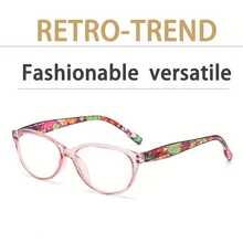 5PCS Women's Cat Eye Floral Reading Glasses - Comfortable Spring Hinge Eyewear Set - Nhiều màu - Xem 3