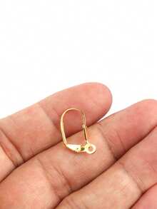 20 pièces Boucles d'oreilles en acier inoxydable Fermoirs de boucles d'oreilles créoles françaises Base de réglage d'oreille pour fournitures de fabrication de bijoux DIY Accessoires - Boucles d'oreilles bricolage - Voir 9