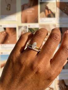 1 Stück eleganter modischer Pferdekopf Zirkonia 925 Sterling Silber Ring, Damenmodell, exquisit einzigartig, perfekt für Partys und Galas, sorgfältig gefertigter Schmuck, Geschenk zum Jahrestag für die Freundin - Modisches Pferdeauge - Übersicht 7