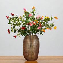 1 Buquê/3 Buquês de Mini Rosas, Hastes de 66 cm, Flores Artificiais Realistas, Fáceis de Instalar e Limpar, Ideais para Fotografia, Decoração de Mesa de Jantar, Decoração de Centro de Mesa, Decoração de Festas, Criando um Ambiente de Primavera/Verão - Vermelho - Ver 5