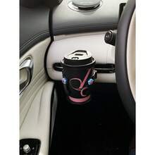 卡通汽车出风口杯架，创意车载咖啡/饮料杯收纳架，多功能女性杯架 - 小花出風口杯架 - 查看 3