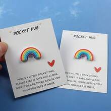 1/5 chiếc Token cầu vồng lấp lánh bỏ túi kèm thiệp chúc mừng, quà lưu niệm cầu vồng mini bằng nhựa, món quà ý nghĩa dành cho bạn bè và gia đình. - Xem 2