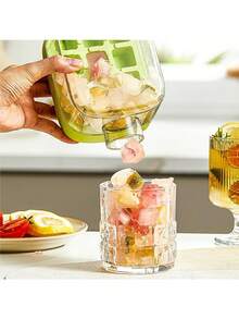 二合一吸管托盘 - 防碎模具水瓶，防漏盖，立式制冰，适合冷冻、旅行、健身房和家庭使用 - 彩色 - 查看 5