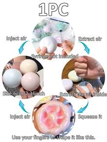 1pc Moldable Snow Mochi Squeezing Stress Relief Toy, Realistic Mochi Texture, Good Tactile Feel, Mochi Cake, Stress Relief Toy - Multicolor - View 25