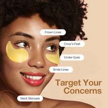 Xioimy 60片黄金眼膜，深层滋养保湿，紧致眼周肌肤，高效补水，呵护眼周肌肤，令眼周轮廓光滑紧致 - 金色 - 查看 7