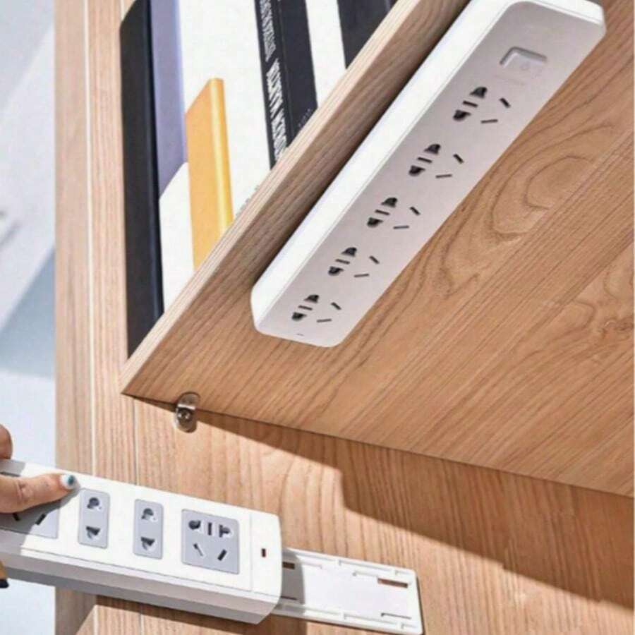 1/6/8个装超强粘性电源插座挂钩 - 免钻孔壁挂式，可拆卸，耐用简约的电线整理器，适用于家庭、办公室和游戏环境，节省空间的插座架 - A - 查看 1