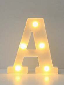 1件白色字母燈，電池供電，16/21cm暖白色LED燈，26個英文字母LED燈，嬰兒房裝飾夜燈，兒童臥室桌面床頭裝飾燈，家居裝飾，情人節LED裝飾燈，家庭派對房牆面裝飾，適用於室內、臥室、客廳、房間、辦公室、派對裝飾、婚禮、情人節、婚禮日、派對裝飾、生日派對、家庭聚會派對、嬰兒房裝飾燈，完美的節日禮物 - 暖白光 - 查看 76