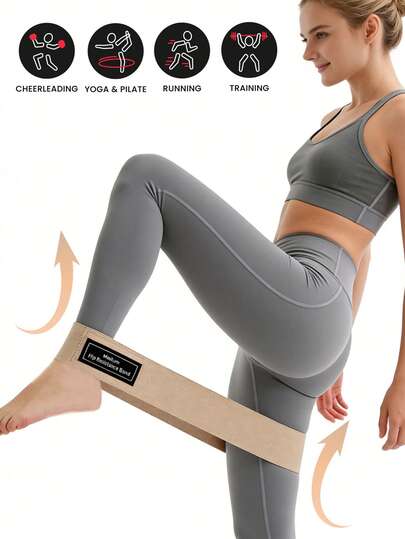 1pc, 2026 Summer Fitness Yoga Rally Belt, Hip Bounce Ring Sports Training Equipment, Indoor Men's And Women's Fitness Anti Slip Elastic Belt, Leg Muscle Training Ankle Belt, Suitable Equipment For Daily Resistance Exercise.