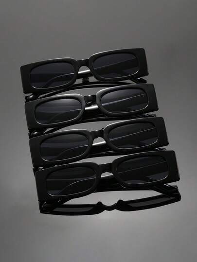 4 piezas/1 pieza Gafas cuadradas minimalistas de moda para hombres