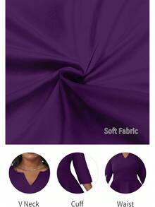 Plus Size Vintage Peplum Pencil Dress For Work Or Church - 紫色 - 查看 8