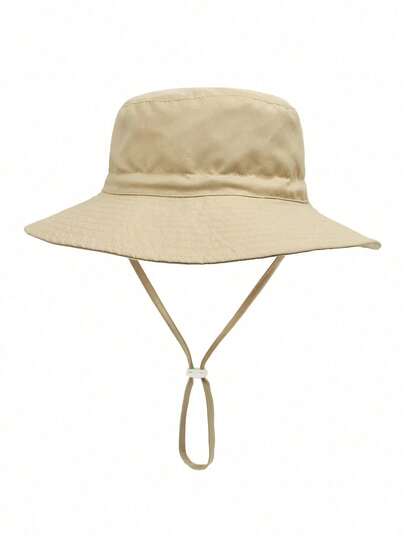 1顶透气遮阳沙滩帽，男女童均适用，是婴幼儿户外活动的理想之选