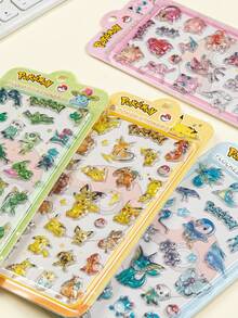 2026新款闪亮亮片贴纸，3D/DIY儿童贴纸 - 多色[款式/包裝隨機] - 查看 3