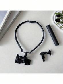 Soporte para teléfono montado en el cuello, cambia rápidamente entre los modos horizontal y vertical, adecuado para usuarios con postura encorvada, compatible con cámaras de acción - Negro - Ver 6