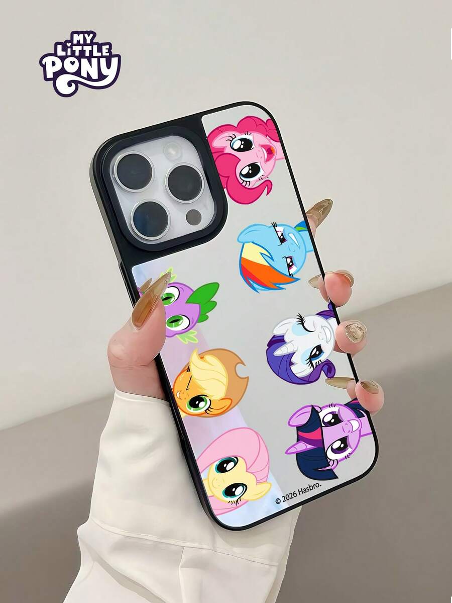 Hasbro MY LITTLE PONY 官方正品镜面手机壳，卡通少女手机壳，节日礼物手机壳，盒装，适用于苹果 iPhone 17、17 Air、17 Pro、17 Pro Max、11、12、13、14、15、16 Pro、16 Pro Max、14 Plus、15 Plus、16 Plus、15 Pro Max、16 Pro、16 Pro Max - 黑色 - 查看 1