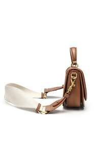 2026 New Fashion Versatile Red Women Mini Flip Cover Casual Shoulder Handbag - Brown - View 3