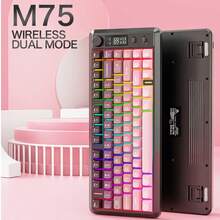 M75 无线蓝牙双模机械键盘，配备 PBT 渐变键帽、显示屏，是一款游戏键盘。 - 查看 12
