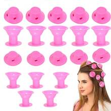 10pcs Silicone Sleep Wave Curlers, DIY Wave Hairstyle Tools, Soft Magic Mushroom Curlers, Slouchy Curl No Heat Mushroom Curlers - A - View 1