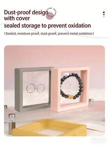 1pc Multi-Color & Multi-Size Dust-Proof Jewelry Storage Box, Suitable For Bracelets, Hair Accessories, Rings, Necklaces, Badges, Medals And Other Items - Multicolor - View 7