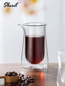 1 chiếc cốc lọc cà phê hai lớp bằng thủy tinh, ấm pha cà phê chịu nhiệt, ấm trà thủy tinh trong suốt, thích hợp cho gia đình, góc cà phê, lễ Eid Al-Adha, tháng Ramadan. - Bình pha cà phê - Xem 2