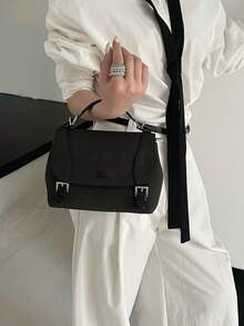 2026春夏新款极简通勤手提包，时尚大容量棒球斜挎包，大容量休闲学院风背包，高品质小背包 - 彩色 - 查看 11