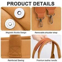 Large Capacity Canvas Tote Bag For Women,Women's Bags Crossbody Bags Work Laptop Tote Bag Large Handbags Purse, With Zipper Closure & Individual Compartments For Work College For Teacher & Nurse Crossbody Work Bible Messenger Purse Bag With Pockets - 棕 - 查看 4