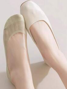 1/5/10 Pairs Of Women's Summer Invisible Mesh Boat Socks Breathable Ice Silk Soft Elastic Anti Slip Thin Casual - Multicolor - View 4