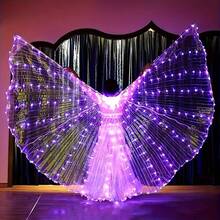 Alas de mariposa luminosas LED multicolor, alas transparentes luminosas de moda para fiestas, festivales, disfraces de actuaciones en el escenario - Ver 18