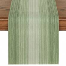 1pc Linen Look Table Runner, Solid Color Modern Linen-Like Table Mat, Washable For Kitchen, Dining Table, Party, Wedding Decor, Foyer, Home Gathering, Coffee Table - Green - View 10