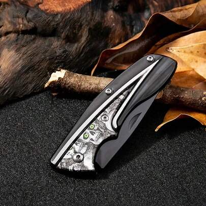 Cuchillo plegable de bolsillo portátil con Clip trasero, cuchillo de acero inoxidable, herramienta de corte de viaje para acampar al aire libre, regalo de vacaciones 2QKQ