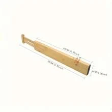 1/2/4pcs Bamboo Expandable Drawer Dividers, Spring-Loaded Tool-Free Installation, Anti-Slip Edge Protection, Scratch-Resistant, Customizable Compartments. Suitable For Kitchen Utensils, Bedroom Clothes, Bathroom Cosmetics, Office Supplies Drawer Storage Organizer - Multicolor - View 2