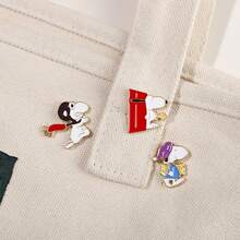 1pc Random Style Metal Enamel Cartoon Badge Pin, Suitable For Bags And Clothes, Cute Fan Gift (Style Random) - Multicolor - View 2