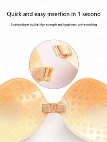 Push-Up Invisible Breast Petals: Silicone Backless, Self-Adhesive Strapless Mango-Shaped Invisible Bra, Suitable For Wearing Dresses And Wedding Gowns - Multicolor - View 7