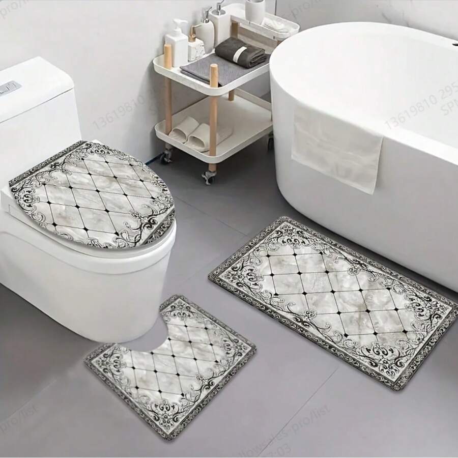 Thảm trải sàn phòng tắm, Thảm trải sàn, Thảm in họa tiết, Thảm nỉ, Thảm chùi chân, Thảm nhà bếp, Thảm phòng ngủ, Thảm tắm vòi sen, Bộ thảm phòng tắm, Thảm thiết kế mới - 1 - Xem 1