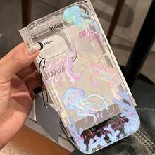 1 pieza Funda de teléfono suave de TPU con estampado colorido de medusa, compatible con series 17 16 15 14 13 12 11 Plus Pro Max, funda protectora con estilo personalizado INS, protección de Body completo minimalista y diseño lindo - Multicolor - Ver 4