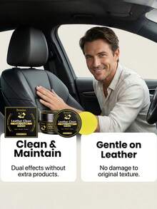 3-In-1 Leather Care Cream, Household & Automotive Leather Cleaner, Conditioner And Protectant - Solid State - View 10
