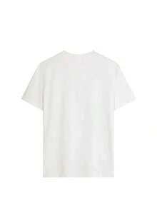camiseta Camiseta estampada de manga corta, cómoda y versátil. Puede usarse sola o como prenda interior. Con diseño de cuello redondo holgado, perfecta para la oficina, la escuela, salidas de fin de semana o viajes. Fácil de combinar en el día a día, ofrece una sensación fresca y ligera. Diseño unisex, ideal también para llevar en pareja. - Blanco - Ver 3