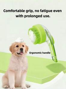 Ergonomic Pet Bath Brush, Leak-Proof Shampoo Dispenser For Dogs And Cats - View 8
