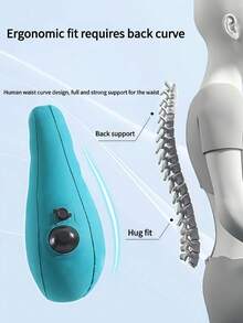 Inflatable Wide Back Design Lumbar Support Pillow, Can Relieve Muscle Fatigue, Suitable For Men And Women, Manual Inflation Portable Lumbar Support Cushion, Lightweight Ergonomic Back Support Inflatable Pad, Suitable For Train, Plane, Office Chair, Car, Outdoor Camping Travel Essential Accessory - Multicolor - View 8