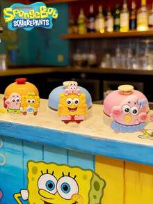 SpongeBob SquarePants 主题系列铃铛，手动按压响应铃，宠物呼叫铃，可爱方形卡通服务铃，适用于柜台、办公桌和直播间 - 隨機 - 查看 6
