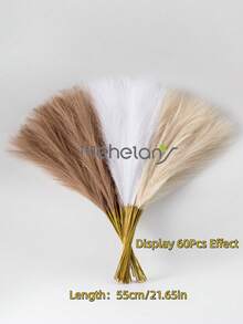 MEHELANY 42 cành cỏ lau nhân tạo, cao 55cm/21.65in, hoa giả xù, màu trắng, be, nâu, cành sậy nhân tạo, cỏ lau giả, trang trí nhà nông thôn, trang trí phong cách Boho, hoa nhân tạo, trang trí cỏ lau giả, lấp đầy bình hoa, trang trí phòng, trang trí bàn tiệc cưới. - cà phê gạo trắng - Xem 4