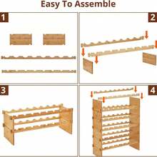 Wine Rack & Wine Glass Rack - 48 Bottles - View 6