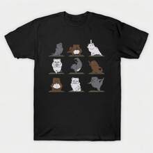 The American Bully Yoga T-Shirt 100% Cotton Unisex T-Shirt - Premium Casual And Comfortable Fit - 黑色 - 查看 1