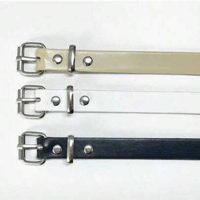新款简约优雅女士腰带，时尚百搭针扣牛仔裤腰带，休闲连衣裙腰带
