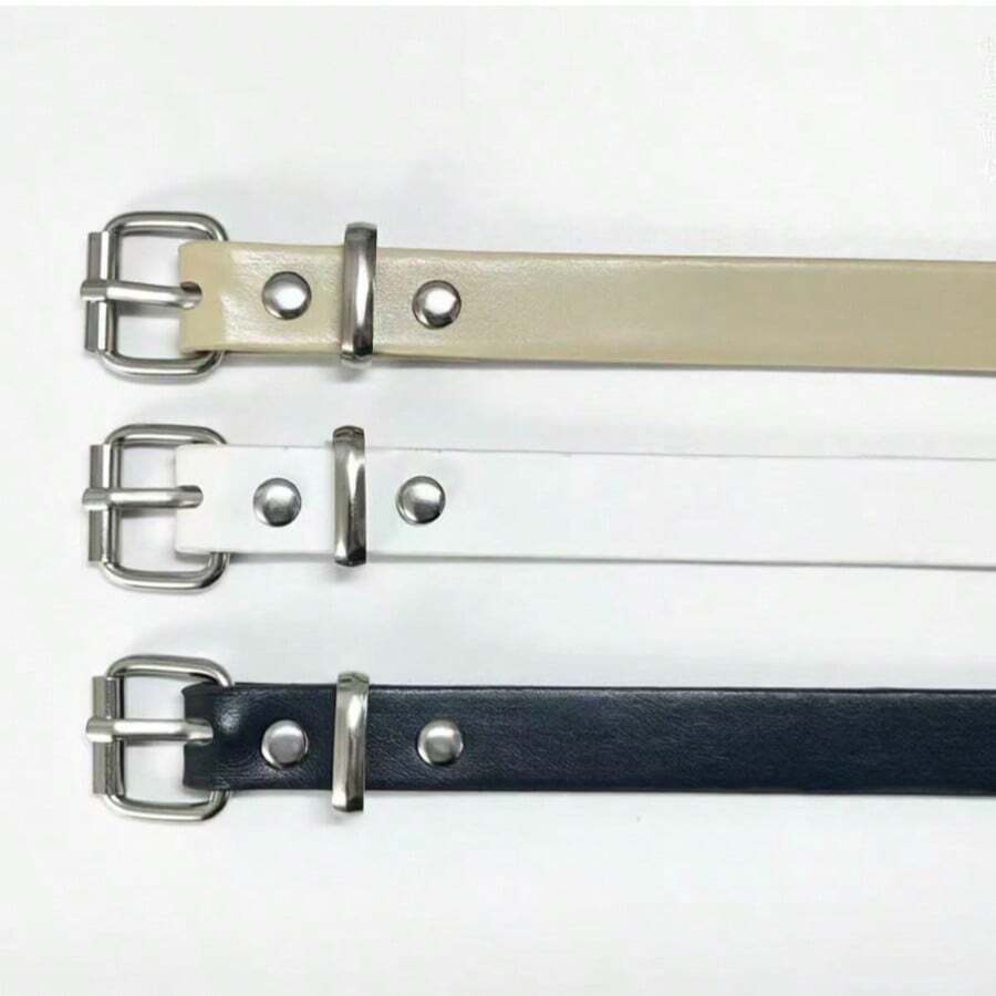 New Minimalist Elegant Women's Belt, Fashion Versatile Pin Buckle Jeans Belt, Waist Belt For Casual Dresses - Multicolor - View 1
