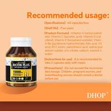 Hair Growth | With Biotin Inositol Folic AcidKeratin | Promotes Healthy Hair Regrowth & Prevents Breakage Healthcare Nail Healthcare Fitness Supplement Vitamin Bathroom Collagen Dietary Edible Dietary Edible Beauty Colagen - 1 - 查看 6