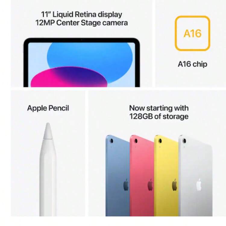 Apple IPad 11 Inch A16 Chip With Wi-Fi 128GB - Silver | SHEIN USA