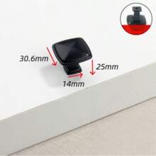 1/3/6 件套黑色铝合金厨房橱柜把手、梳妆台抽屉拉手、衣柜门把手、家具五金把手 - A - 查看 5