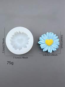 新款雏菊蜡烛模具,耐热 | 高弹性硅胶模具,用途广泛 - 可用于制作蜡烛、石膏/绘画、捏捏乐/减压道具、摄影背景、节日家居装饰、家庭聚会礼物和手工礼品。一体成型,柔韧易清洗,可重复使用。 - 白色 - 查看 11